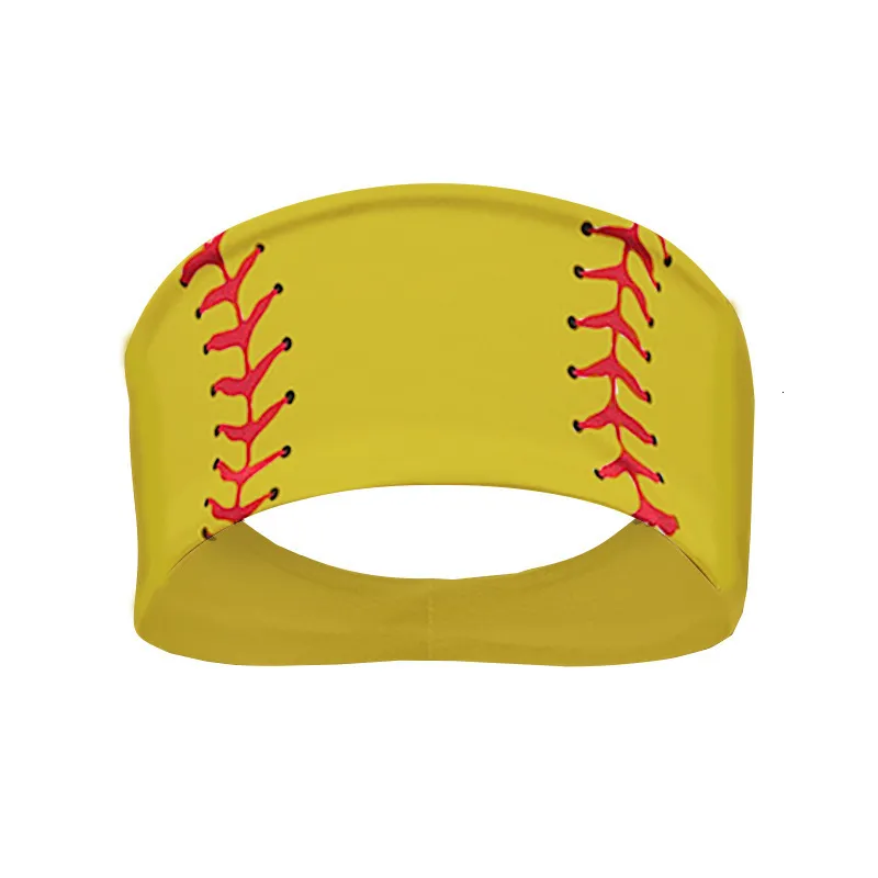 Zeyune Softball-Stirnbänder Set – 6 Stück Gelb, Elastisch & Schweißfest Für Sport & Yoga