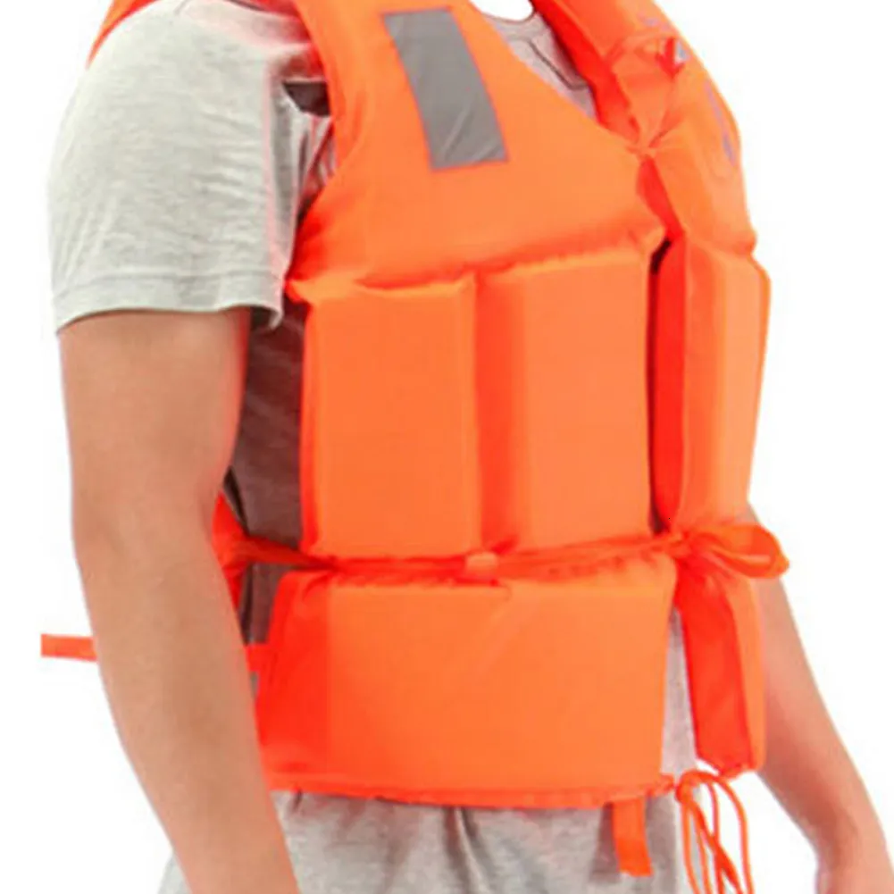 Life Vest Buoy Lätt vuxen Nylonskum Simstorlek med SOS Sport Hållbar vatten Livsjacka levererar Justerbar Life Whistle Jacket Vest 230616