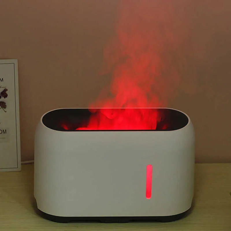 Humidificateurs couleurs-effet de flamme humidificateur 200ML diffuseur d'arôme essentiel maison air ultrasonique avec télécommande