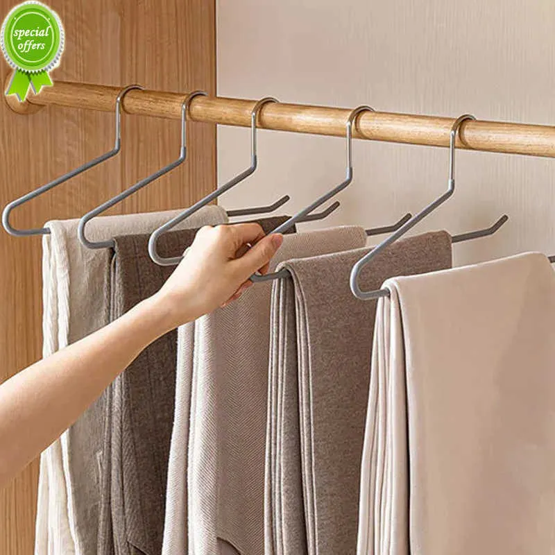 10 Ganci Per Pantaloni Con Clip Antiscivolo Regolabili | Appendini Multipli Salvaspazio In Plastica Resistente, Colore Rosa