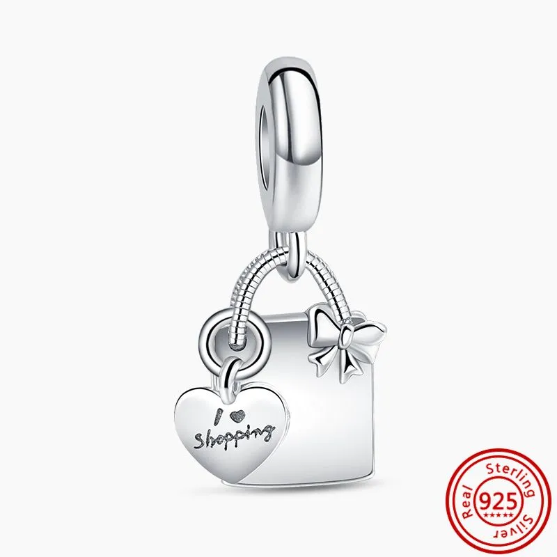 Bracelet Gourmette Fine Italienne Argent 925 - Charm Serrure & Clé Du Coeur - Occasion Bon état