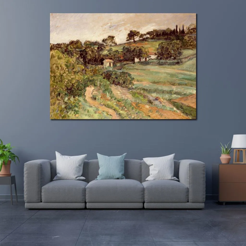 Het impressionistische landschap van de kunst van het canvas in de Provence Paul Cezanne olieverfschilderij handgemaakte moderne slaapkamer decor