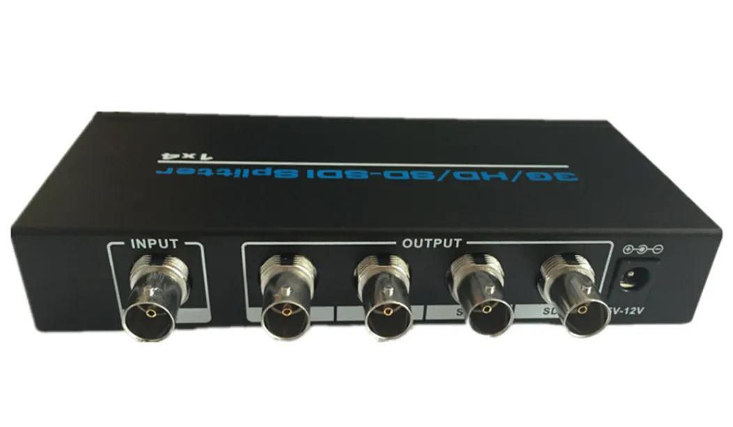 High Performance 4 Port SDI Splitter With 1X4 Distributor And Power