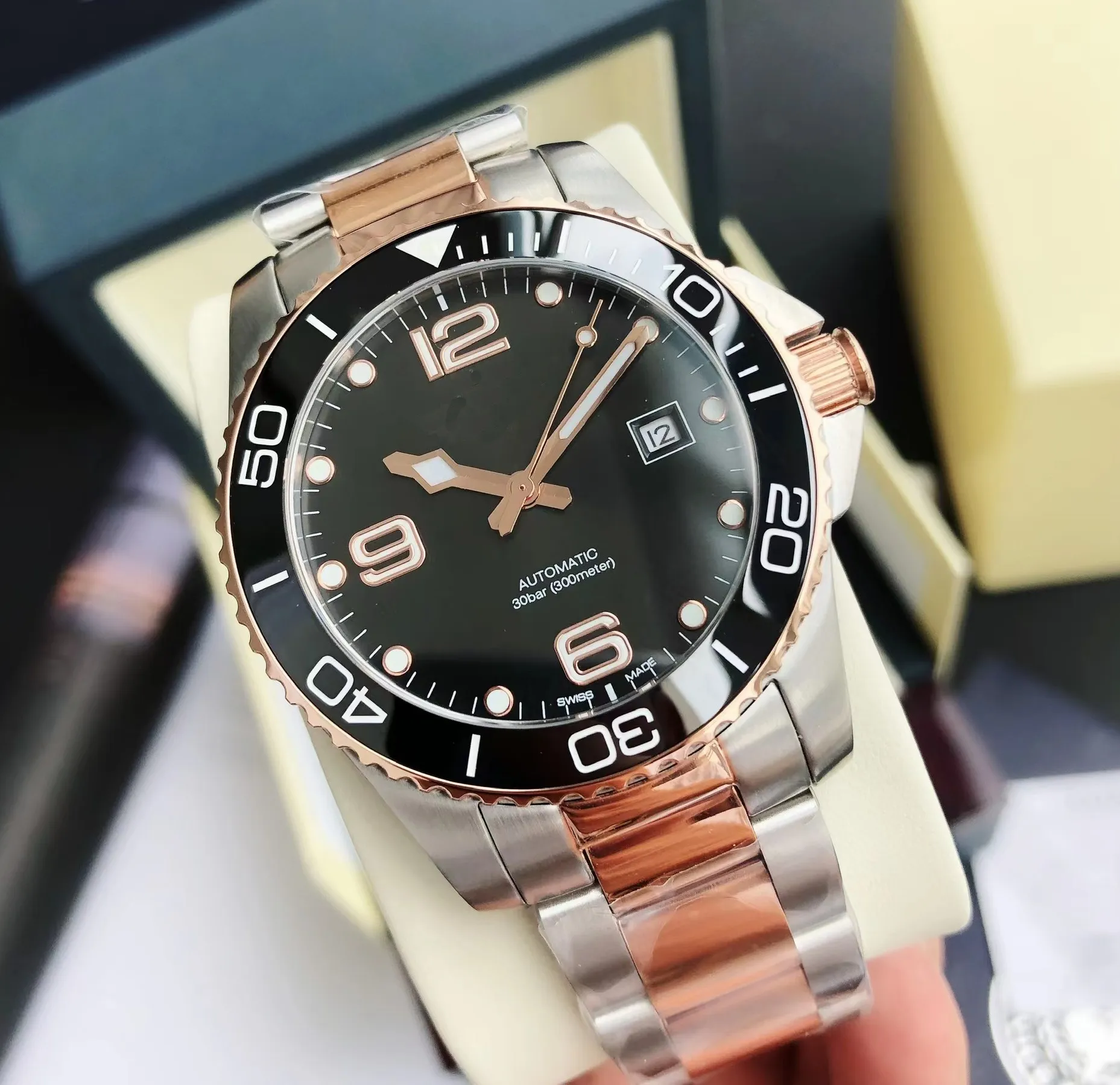 Luxury Casual Watches Automatyczne zegarek mechaniczny Sapphire Surface Nurving Sport Watch