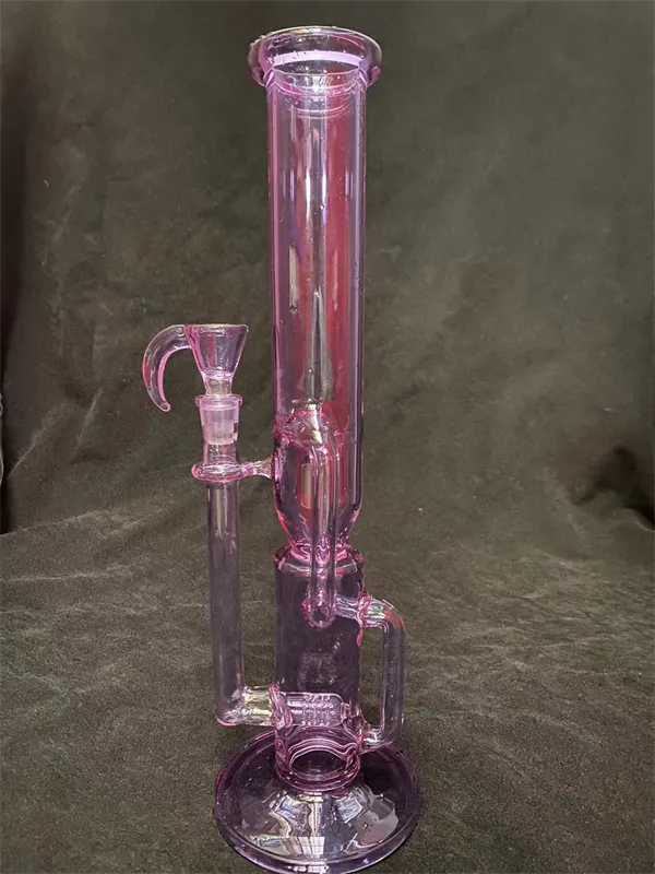 Glas-Shisha, lila, Cfl, 16 Zoll, 14 mm, Bong, 1 Inline-Perc, hohe Menge