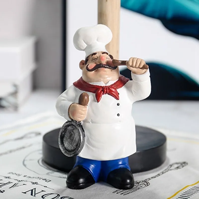 Double Layer Resin Chef Ceramic Towel Holder For Bathroom Home Cake Shop Restaurant Creative Figurine Decoration Ornament From Ren10 20.68 DHgate.Com