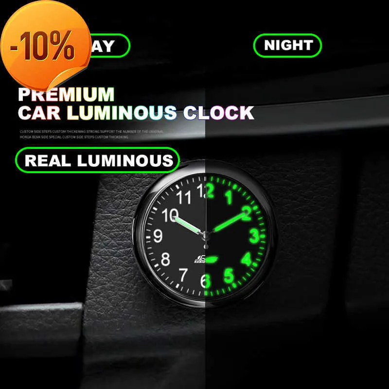 Reloj de calibre de coche luminoso superbrillante, Mini decoración de coche, regalo, salida de aire para automóviles, reloj de cuarzo, estilo de coche para todos los coches