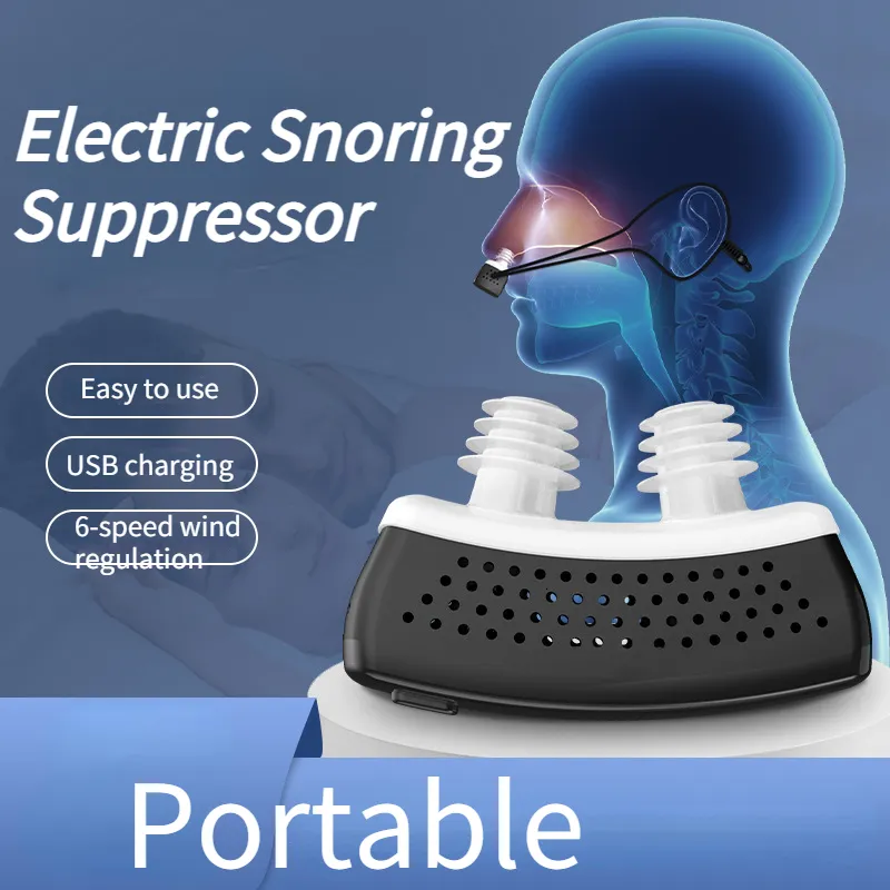 Face Massager Portable Electric Snoring Stop Sleep Nasal CongestionThrough Nose Device Intelligent Correction Anti snoring 230615