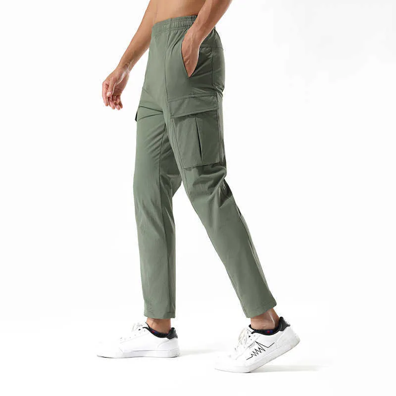 Ice Silk Drawstring Jogger Pants main image 0