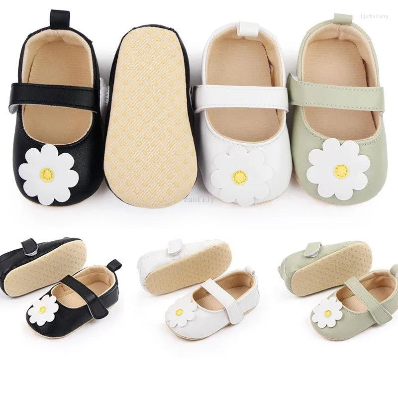 Premiers marcheurs bébé chaussures décontractées infantile enfant en bas âge Floral anti-dérapant coton semelle souple plat PU marcheur né princesse Mary Janes robe