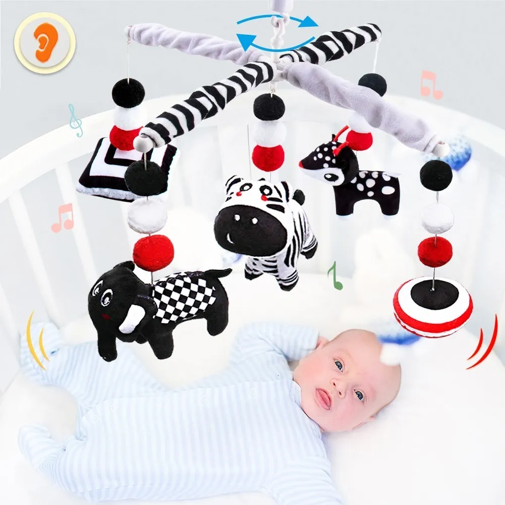 Jouets pour bébés Hochets doux Jouets sensoriels Contraste élevé