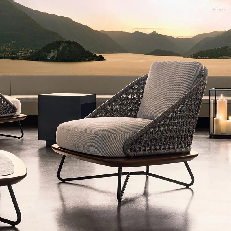 Camp Furniture Nordic Rattan Outdoor Sofas Home Garden Set Leisure Balcony Sofa Three-piece Modern Living Room Chair
