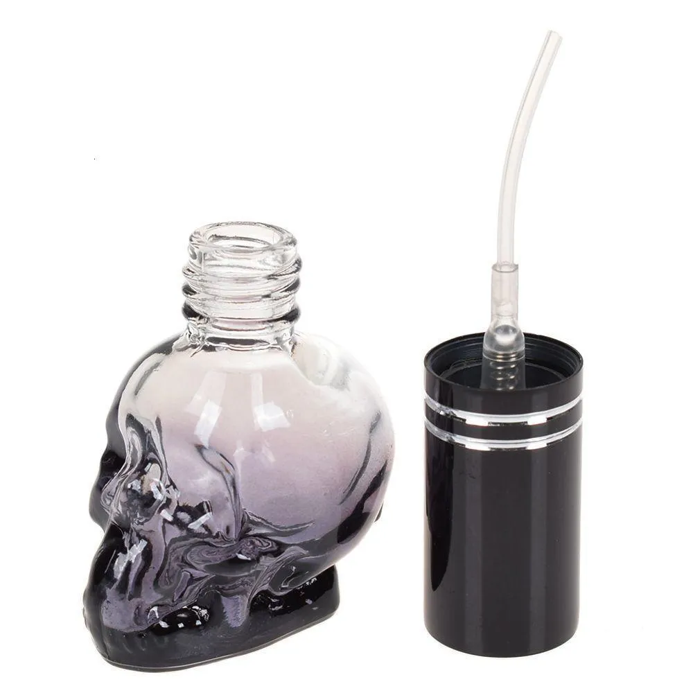 Parfymflaska 8 ml Personlighet Skull Form Refillable Portable Empty Glass Parfym Bottle Travel Mini Press Spray Parfum flaskor 230615