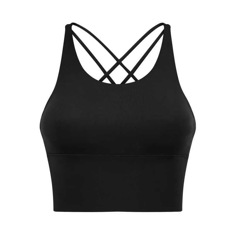 Running Gym Workout Bras Women Naked-Feel Fabric Plain Sport Yoga