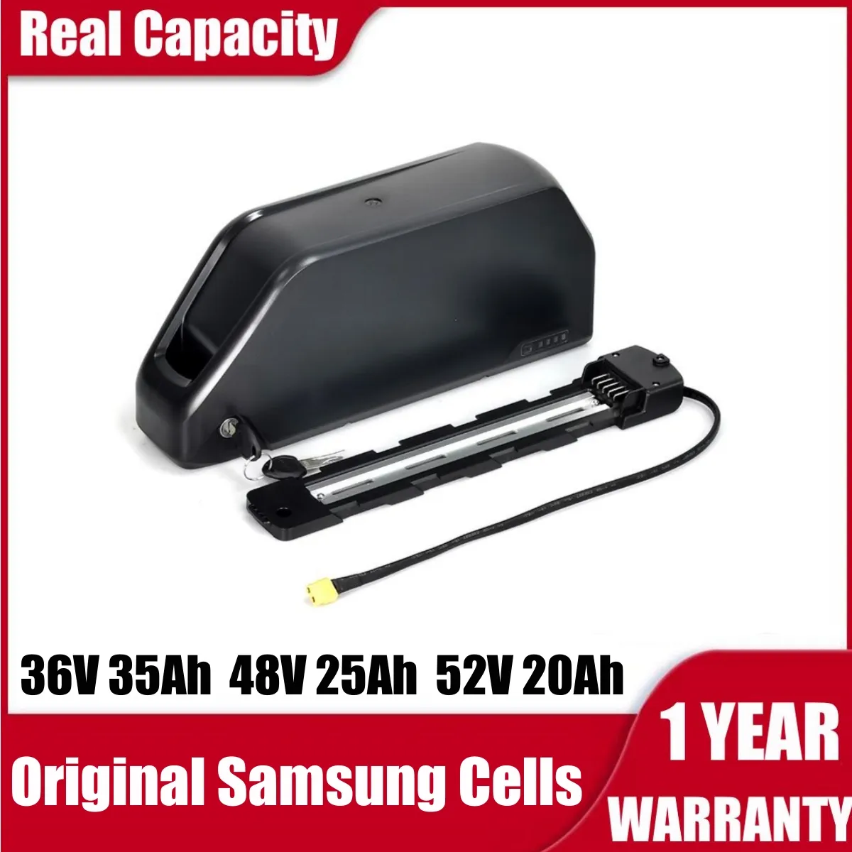 21700 Batteria EBike Samsung 72V 60V 52V 48V 36V Downtube Jumbo Polly Batteria per Scooter 500W 750W 1000W 1500W 2000W Kit