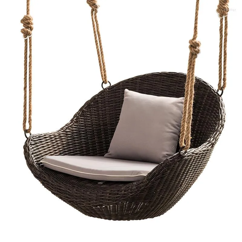 Camp Furniture Hanging Basket Chair Indoor Swing Home Balcony Leisure Lazy Rattan Hammock Rocking Outdoor Cradle