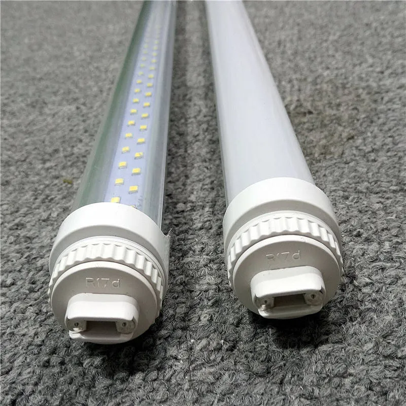 Tubes LED T8 Double LED 6ft 180cm 56W AC85-265V FA8 Lumières 100LM / W PF0.95 SMD2835 Une seule broche 2 broches G13 R17D Rotation Lampes fluorescentes Barre linéaire Ampoules Luminosité