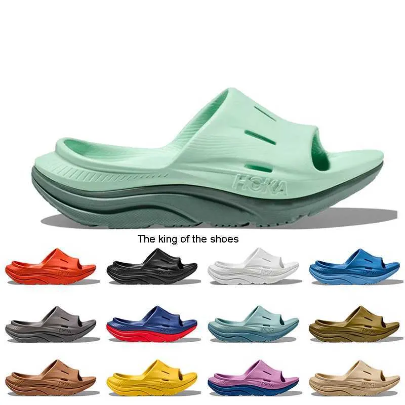 Hoka One Orda Recovery Slide 3 디자이너 슬리퍼 여성 남성 Mens Hokas Sliders 트리플 흰색 블랙 핑크 퍼플 노란색 베이지 색 회색 프리 사람 스포츠 샌들 크기 36-46