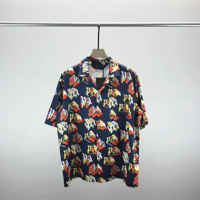 2 Lüks Tasarımcılar Gömlek Erkek Moda Tiger Mektubu V İpek Bowling Gömlek Günlük Gömlek Erkekler İnce Fit Kısa Kol Elbise Gömlek M-3XL#1007
