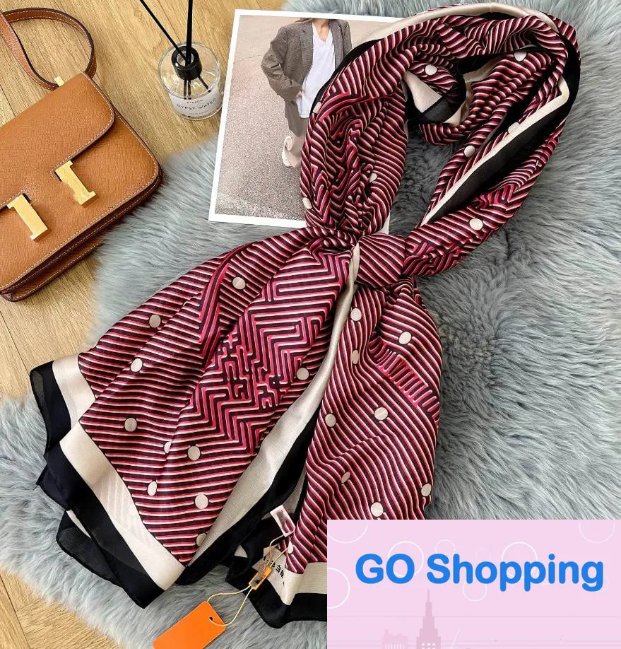 Simple Korean decorative plaid scarf with retro polka dot scarf professional women literature