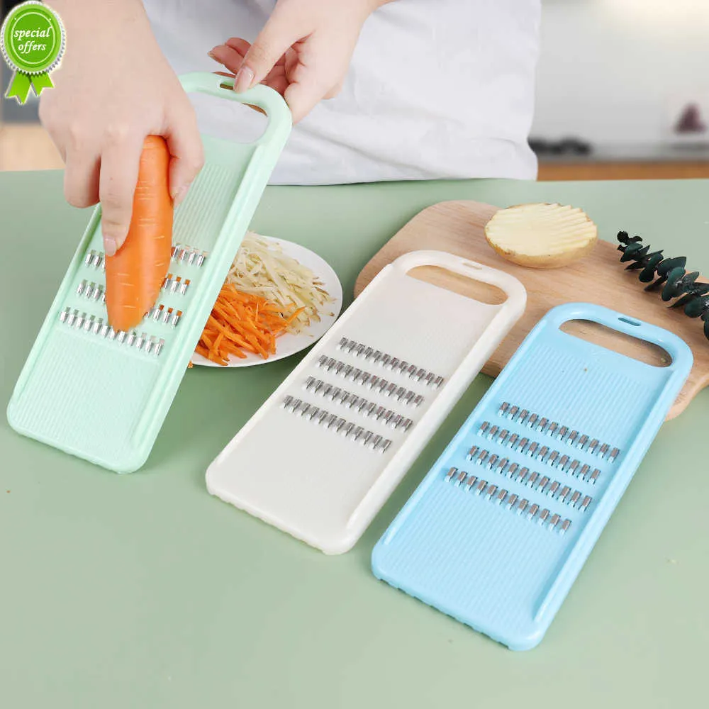 Nouveau coupe-légumes Portable en acier inoxydable multifonction carottes pommes de terre râpe manuelle avec poignée accessoires de cuisine créatifs