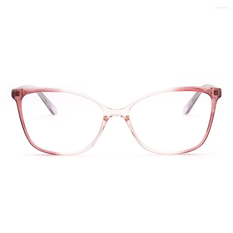 Montature per occhiali da sole Donna Cateye Occhiali per occhiali rotondi trasparenti traslucidi Occhiali da vista in acetato 2023 Fashion Full Rim Occhiali retrò Eyewear