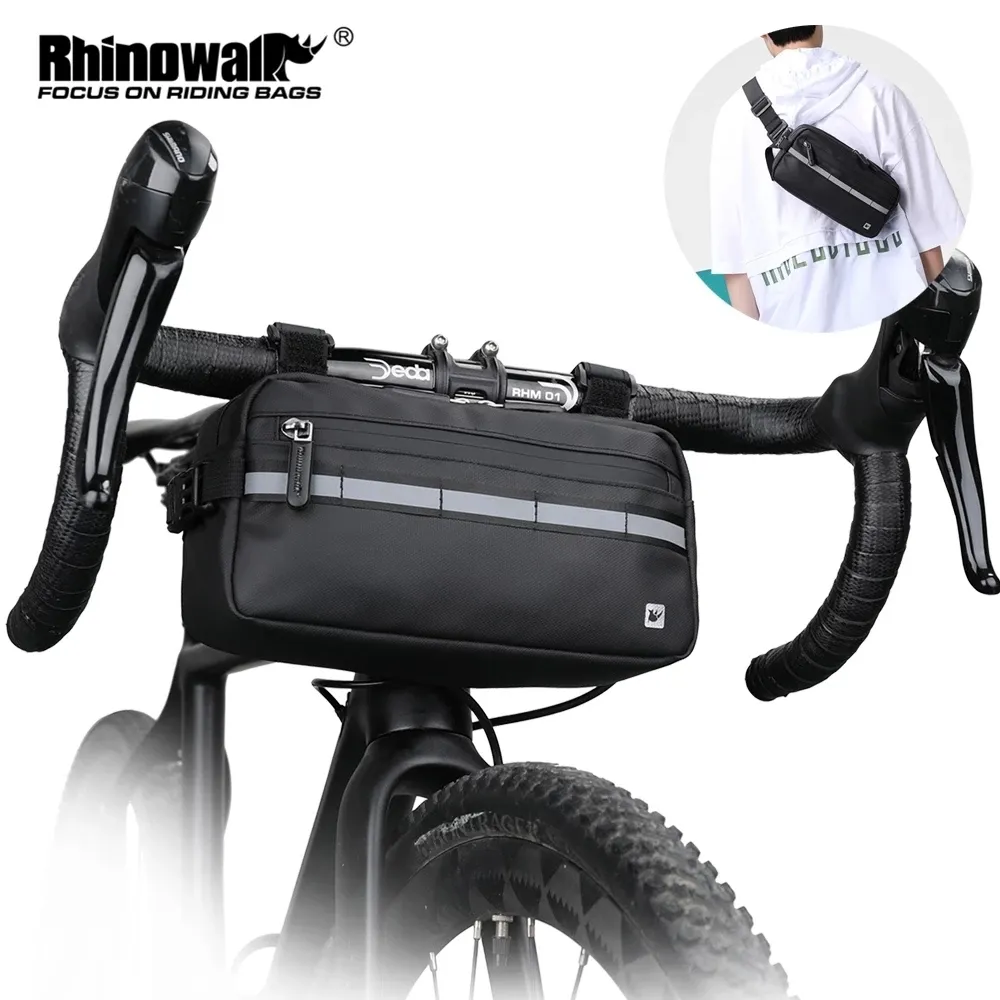 Panniers Bags Rhinowalk Handlebar Bag Bicycle Bags Frame Pannier Bag Multifunction Portable Shoulder Bag Bike Accessorie 230616