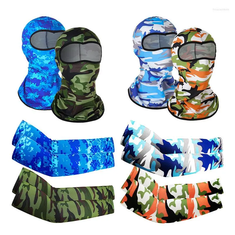 Bandanas 2 set bisiklet güneş kremi balık tutma kolu kombinasyon takım elbise maskesi Balaclava şapka başı eşarp ordusu tam FCE