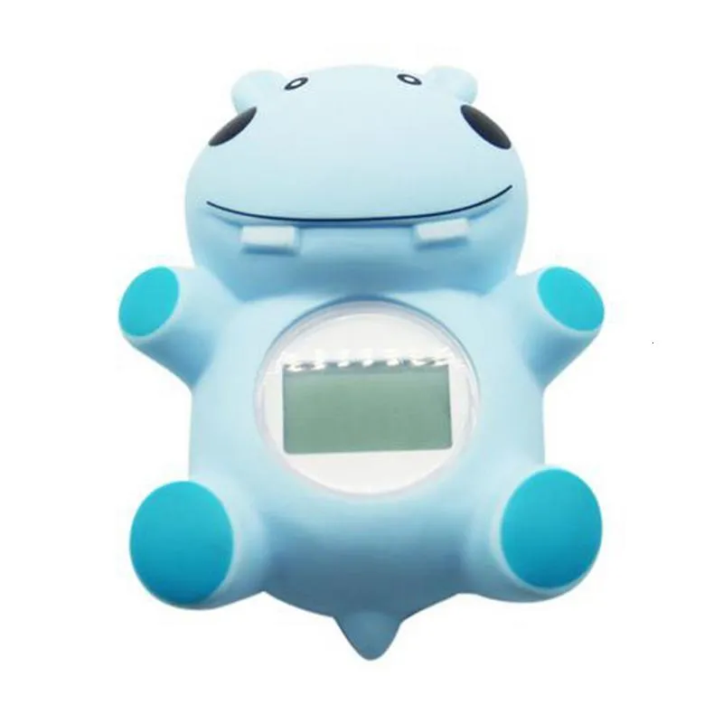 Brinquedos de banho Termômetro de banho de bebê hipopótamo Termômetro de banho de bebê flutuante de brinquedo à prova d'água Termômetro digital com aviso de temperatura 230615
