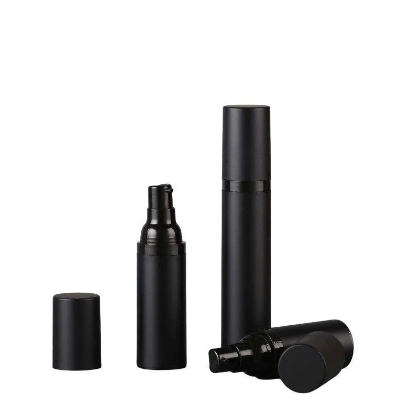 15 ml 30 ml noir bouteille sans air lotion crème pompe récipient en plastique vaporisateur sous vide 50 ml bouteilles cosmétiques distributeur pour cosmétiques Xqbun