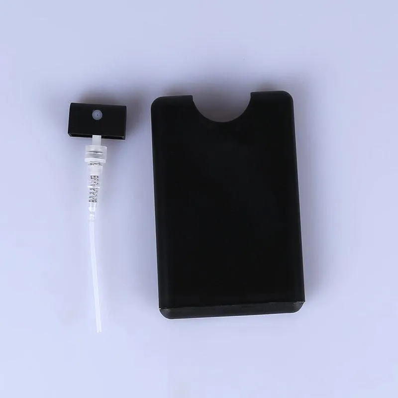 20 ml leere, kartenförmige Parfüm-Sprühflaschen aus Kunststoff, weiß, schwarz, klare Farbe, nachfüllbare Parfümflasche von Giele