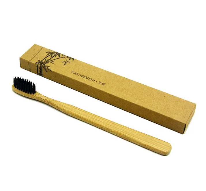 2021 bambou brosse à dents charbon de bambou brosse à dents en Nylon souple Capitellum bambou brosses à dents pour hôtel voyage brosse à dents