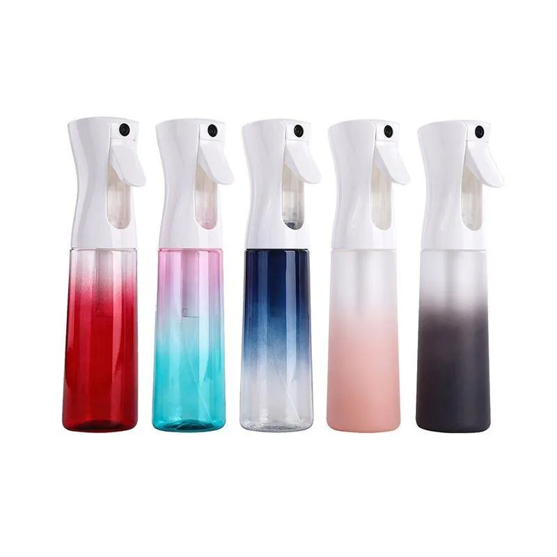 300ml 10oz Gradient Beautify Beauties Frascos de Spray de Cabelo Ultra Fino Contínuo Misterizador de Água para Penteados, Limpeza, Plantas, Equa de Nebulização