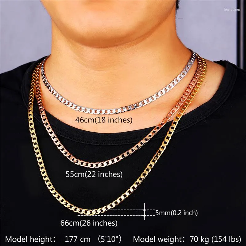 ChainsPro Fashion Cuban Chain For Men Trendy Curb Link Necklace In