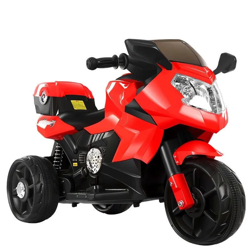 Triciclo de motocicleta elétrica infantil com luz de música para crianças com bateria de carro de acionamento único rolamento de bicicleta de brinquedo para bebê 60 kg