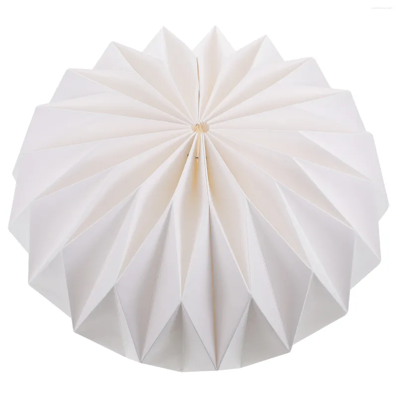 Pendant Lamps Lampshade Cover Paper Lamp Pleated Hanging Origami Simple Style Light Accessory Decorative Modern Minimalist