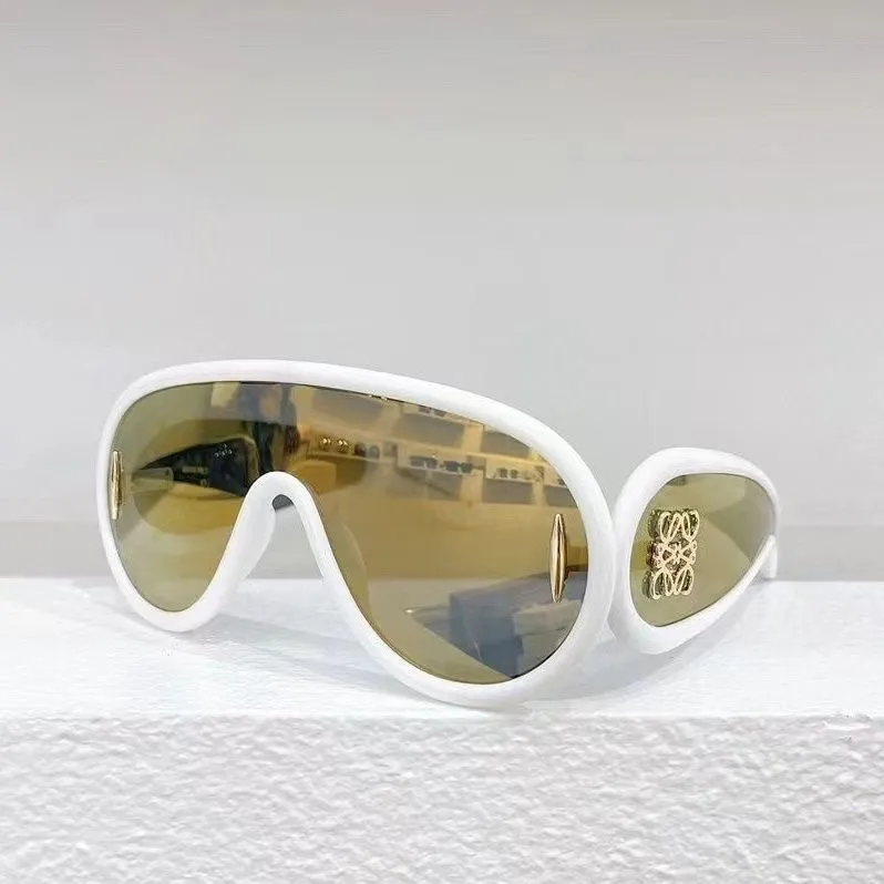 Occhiali da sole Designer Luxury 2024 Wave Mask For Men Women Outdoor Leisure Travel Occhiali da sole Occhiali da vista con design a lettere dorate 9 colori moda