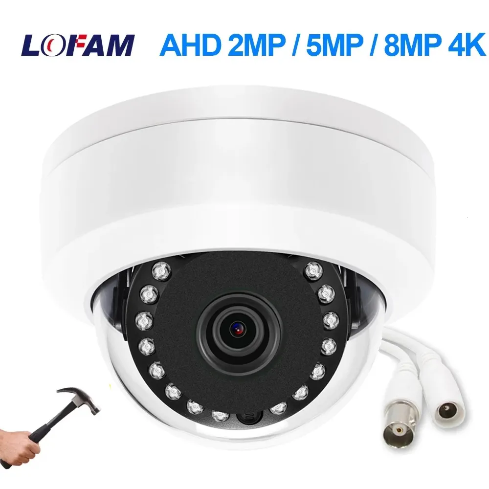 Câmeras de brinquedo AHD Camera 8MP 5MP 2MP Night Vision Dome à prova de vandalismo ao ar livre à prova d'água H265 4K 1080P CCTV Vigilância de segurança 230616