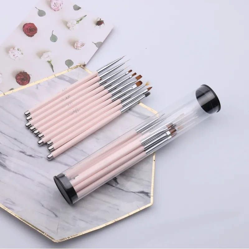 فرش الأظافر Manicure Brush Suit 10 Lail Art Line Drawing Pen Pens Pattern Pant 230616