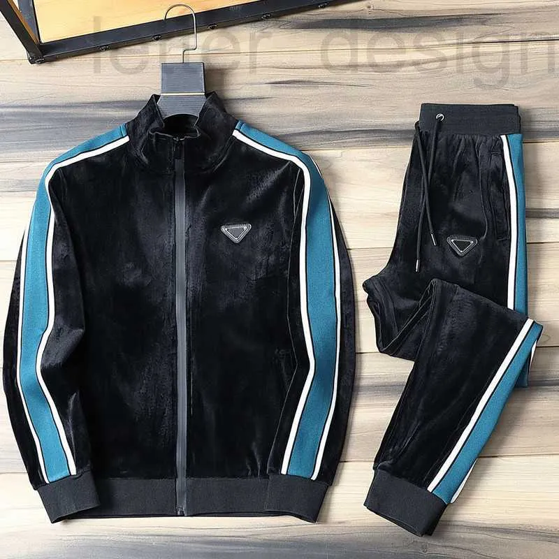 Herren-Trainingsanzüge Designer Veet Casual Sportswear Anzug Herren Europäische Mode Zweiteiliges Set Große Größe Trend Sportanzüge Designer Wear O32B