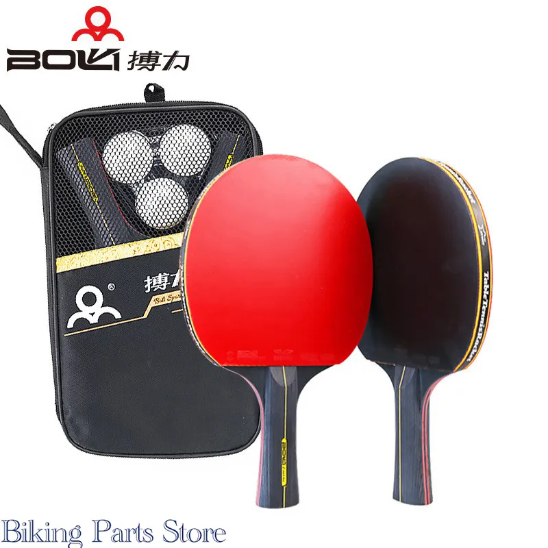 Masa Tenis Raquets Professional 6 Yıldız Raket 2pcs Ping Ping Pong Seti Pimplesin Kauçuk High Citity Light Light Lites