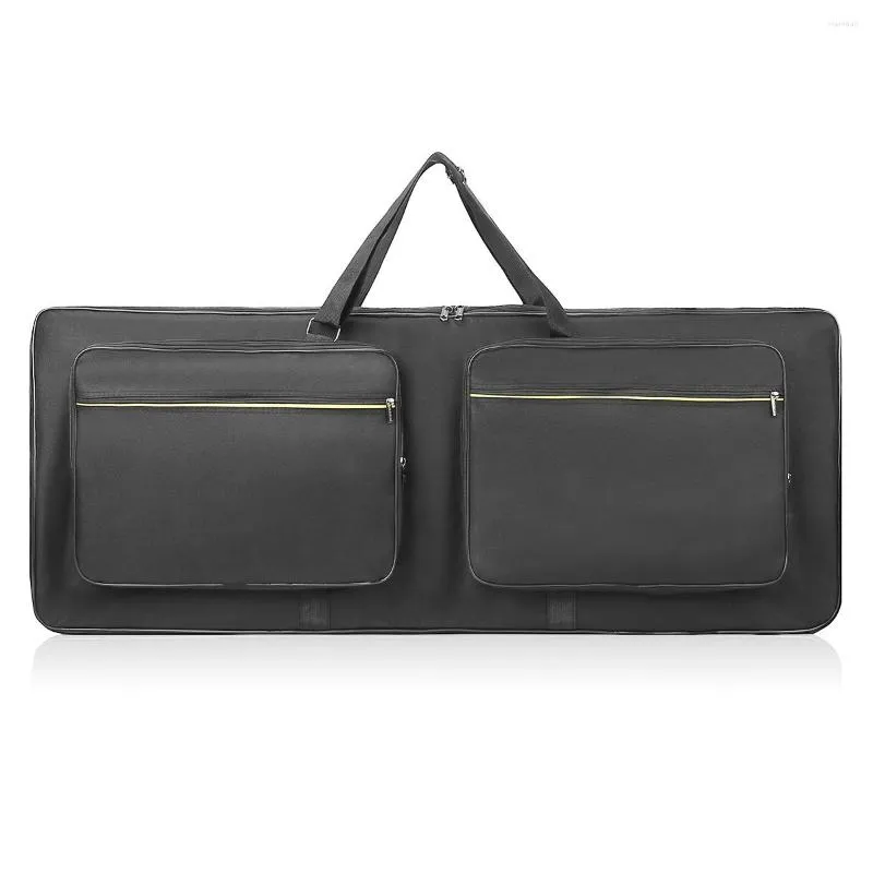 Storage Bags Black 61-Keys Electronic Piano Bag Oxford Cloth Waterproof Shoulder Pack