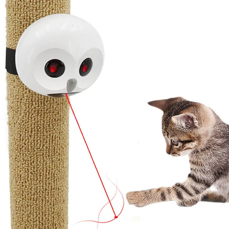 Interactive Laser Pointer Motion Sensor Cat Toy With Red Dot And LED Lights For Fun And Training Gatos Accesorios 230617 From Factory Men09 14.25 DHgate.Com