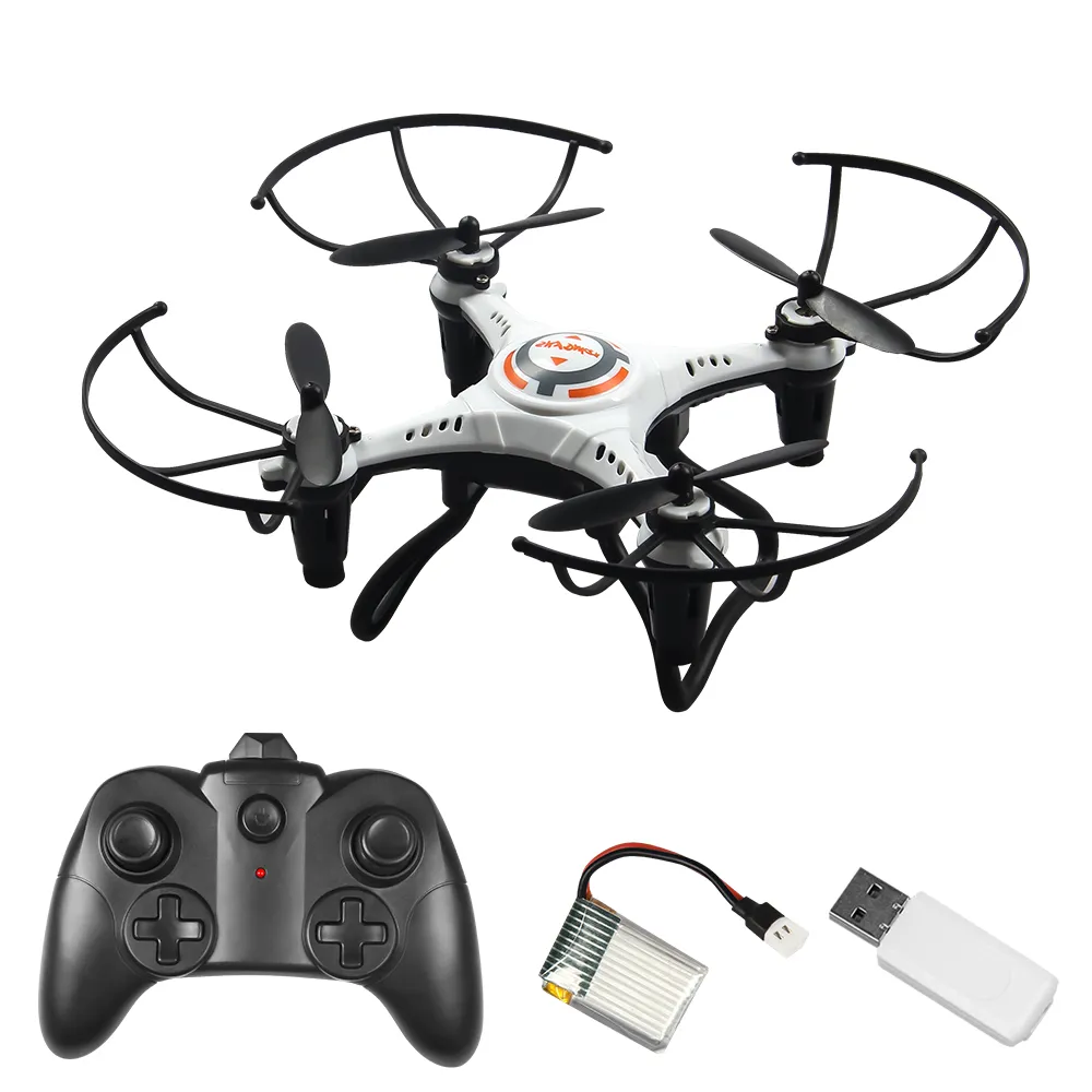 Mini RC Drohne mit LED 2,4 G 4CH RC Quadcopter Spielzeug Headless Modus 360 Grad Flip RC Spielzeug für Kinder Anfänger 2 Batterien JX815-2