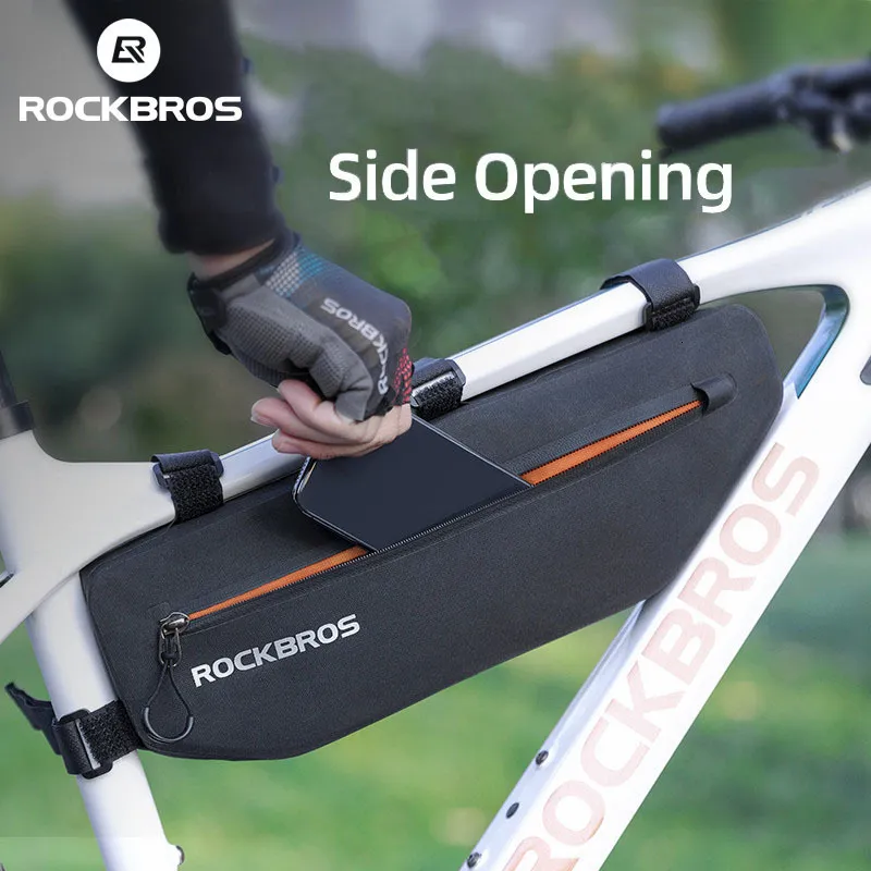 Packtaschen ROCKBROS Fahrradtaschen Radfahren Oberrohr Vordertasche Fahrradrahmen wasserdichte Taschen MTB Road Triangle Pannier Fahrradzubehör Taschen 230616