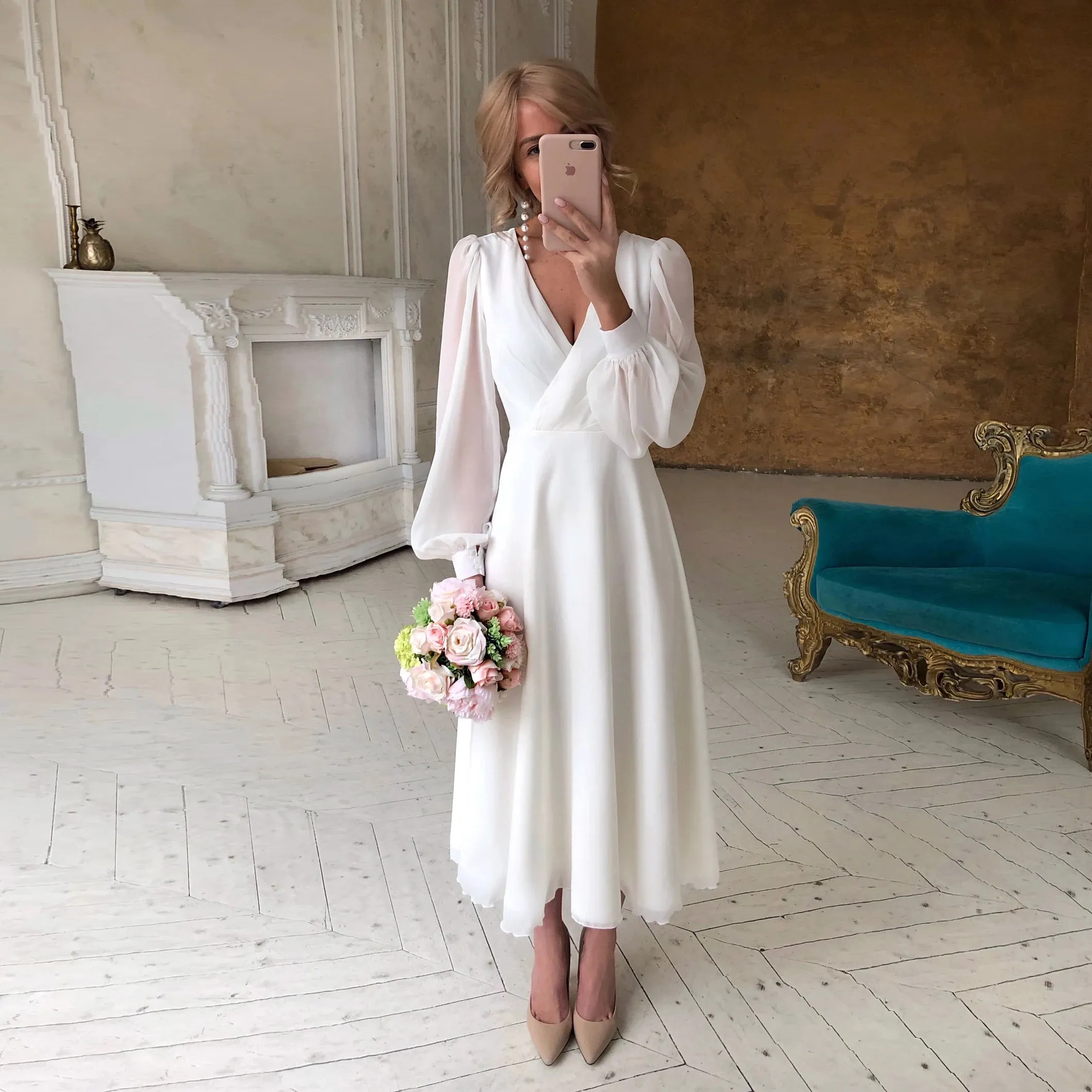 Boho Beach Wedding Courthouse Wedding Dress For Women Simple Boho Beach Wedding Courthouse Wedding Dress For Women Simple