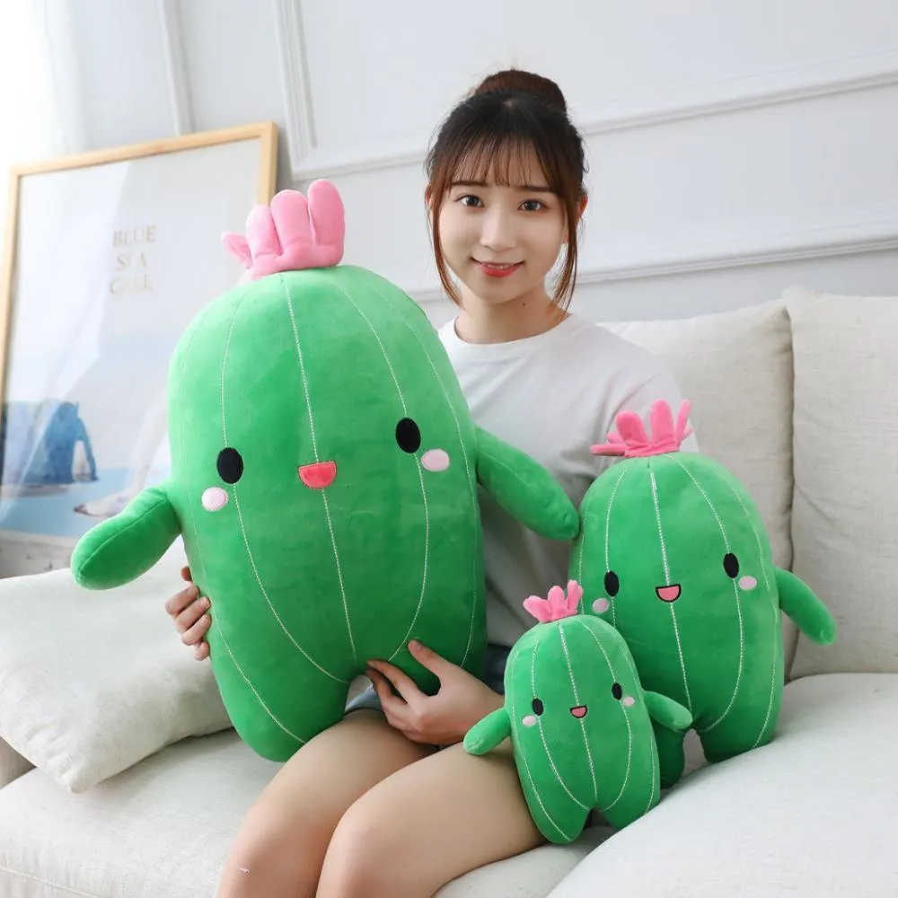 Animais de Pelúcia Recheados 1pc 254065CM Kawaii Cactus Toys Planta Macia Bonecas Travesseiro para Crianças Bebês Crianças Decoração de Aniversário Presentes 230617