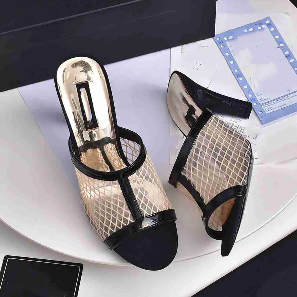 Channel Channel Channel Shoes Fashion Designer Sandals Heels Leather