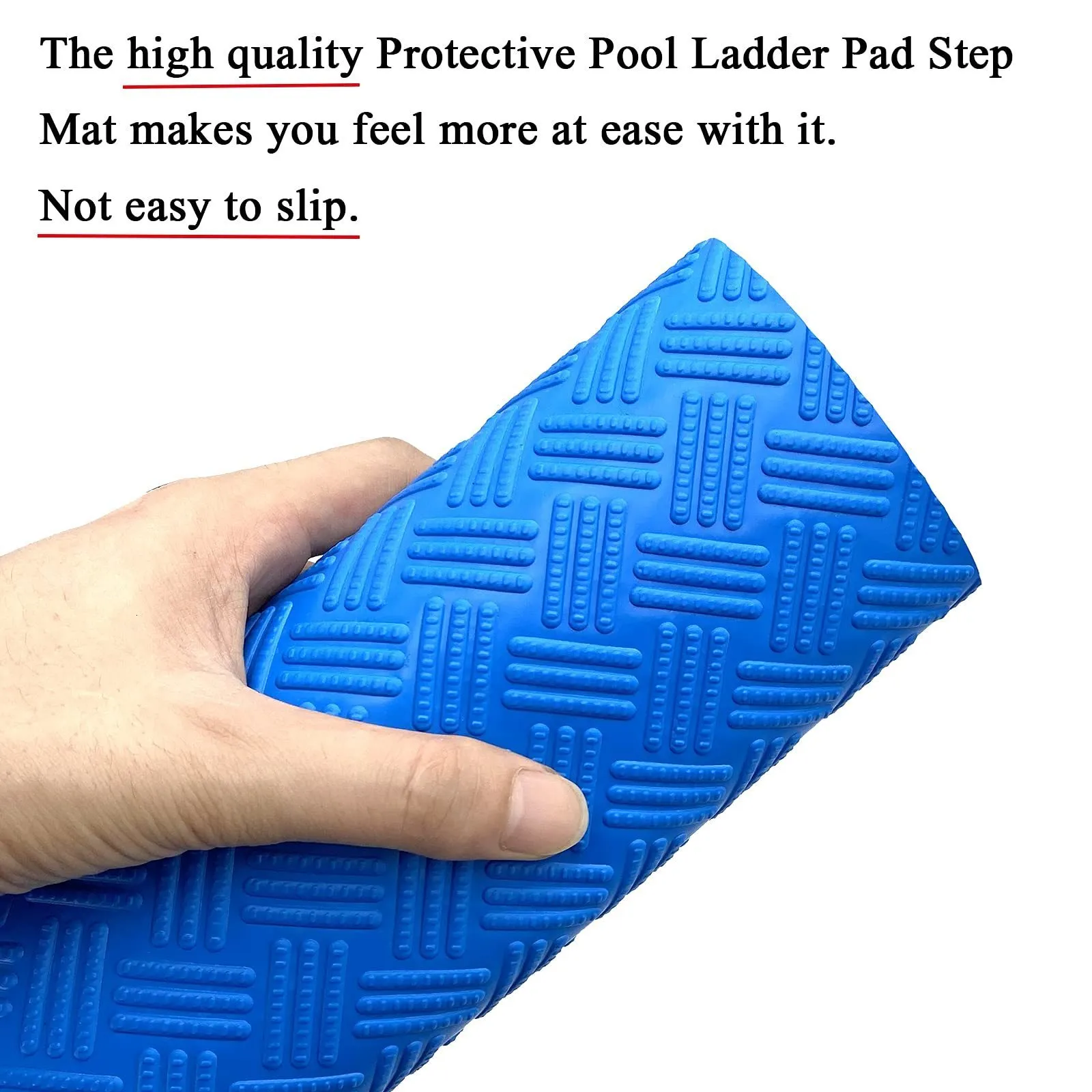 Blue Anti Slip Pool Ladder Mats With Texture Protection In Hindi 2 Designs  Available From Wai10, $10.71