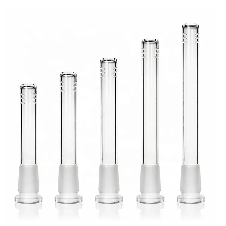 6 trous 3 pouces-6 pouces 18mm mâle à 14mm femelle pièces de narguilé en verre accessoires adaptateur de réducteur de tige descendante tige diffuse pour bécher en verre